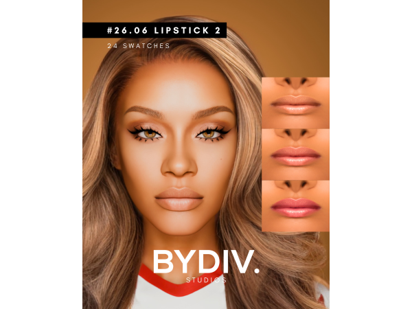 Alpha 2606 LIPSTICK 2 by bydiv - The Sims 4 Custom Content