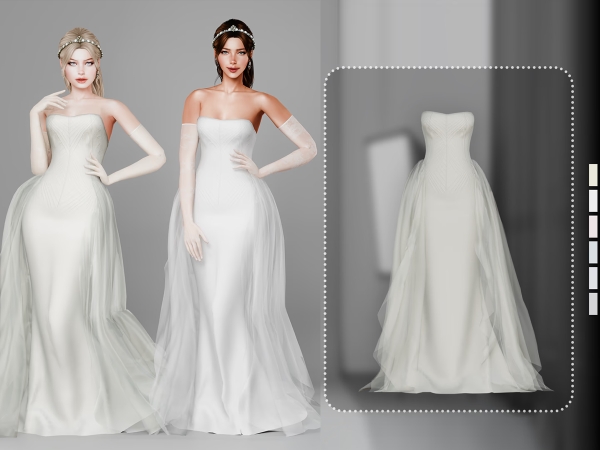 Alpha Seraphine Wedding Dress - The Sims 4 Custom Content