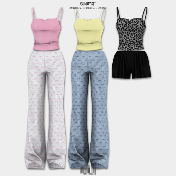 Alpha Sunday Set by simsfinds - The Sims 4 Custom Content