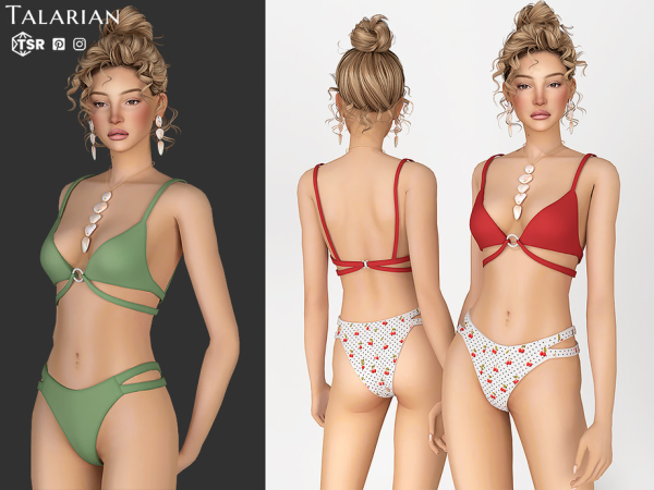 Alpha Averie Cutout Bikini Set by talarian - The Sims 4 Custom Content
