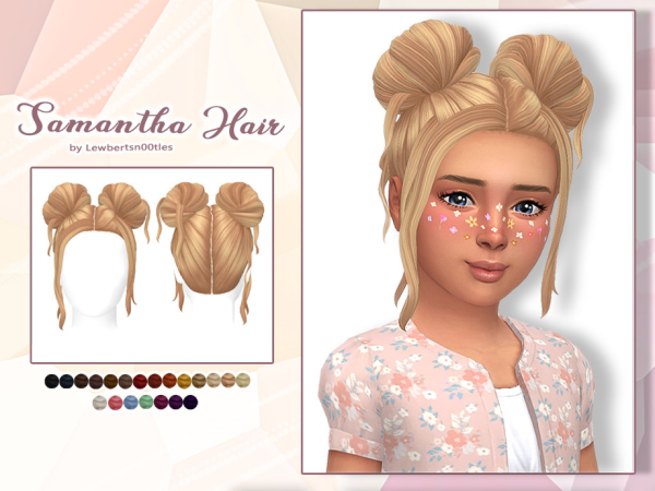 Maxis Match Samantha Hair Child version by Lewbertsn00tles - The Sims 4 Custom Content