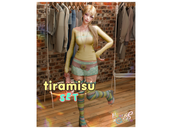 Alpha heartquake tiramisu set - The Sims 4 Custom Content
