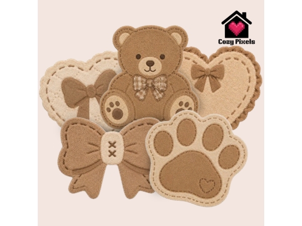 Alpha Teddy Patches by CozyPixels01 C - The Sims 4 Custom Content