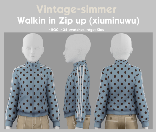 Maxis Match Walkin in Zip up simmer by simsfinds - The Sims 4 Custom Content