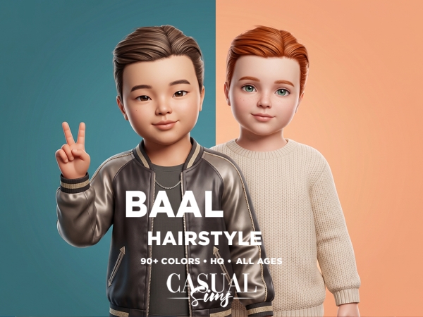 Alpha The Baal Hairstyle Toddlers - The Sims 4 Custom Content