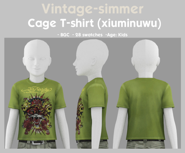 Maxis Match Cage T shirt simmer by simsfinds - The Sims 4 Custom Content