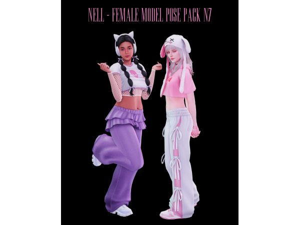 Mix Female Model Pose Pack N7 by nell_le - The Sims 4 Custom Content