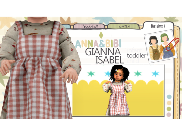 Mix Gianna Isabel [AnnaBibi] - The Sims 4 Custom Content