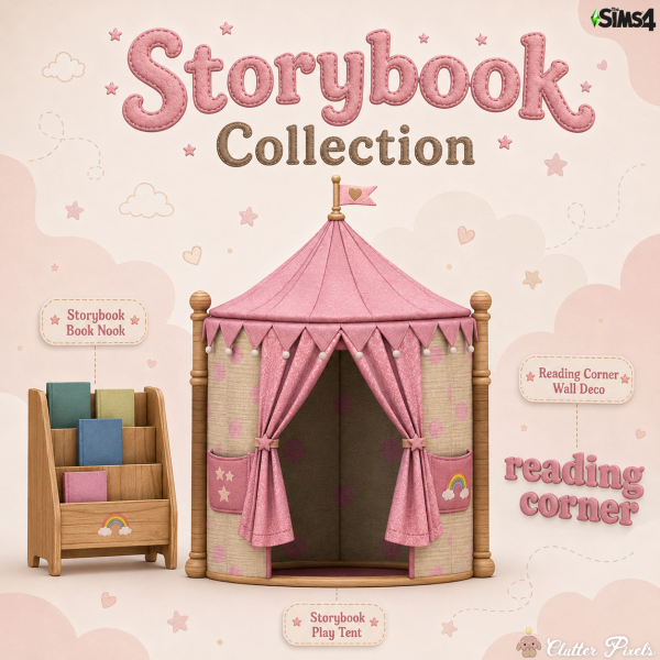 Maxis Match Storybook Collection by simsfinds - The Sims 4 Custom Content
