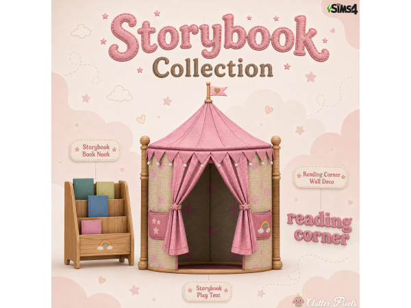 Maxis Match Storybook Collection by ClutterPixels - The Sims 4 Custom Content