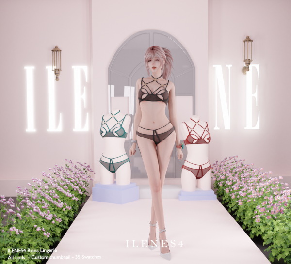 Alpha ILN Riana Lingerie by ilenes4 - The Sims 4 Custom Content