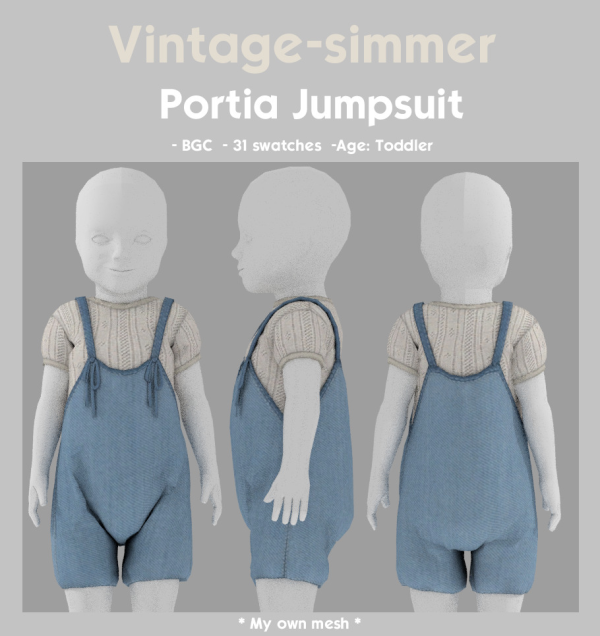Alpha Portia Jumpsuit simmer by simsfinds - The Sims 4 Custom Content