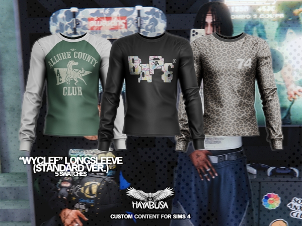 Alpha HAYABUSA WYCLEF Longsleeve (Standard Version) - The Sims 4 Custom Content