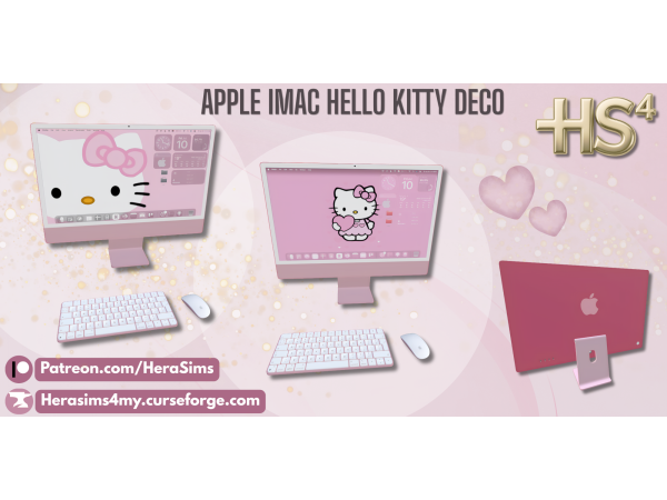 Alpha Apple iMAC hello kitty deco - The Sims 4 Custom Content