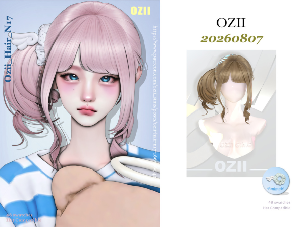 Maxis Match Ozii_Hair_N17 - The Sims 4 Custom Content
