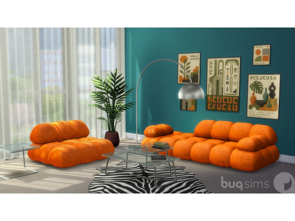 Maxis Match BUBBU Lounge Set - The Sims 4 Custom Content