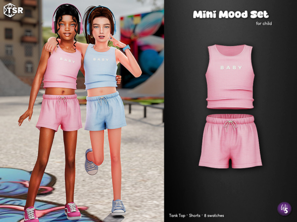 Alpha Mini Mood Set for child - The Sims 4 Custom Content