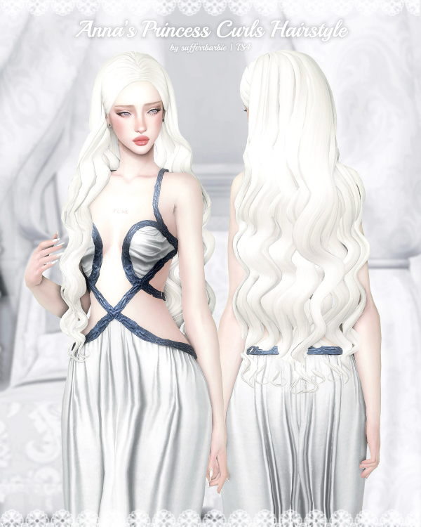 Maxis Match Anna's Princess Curls by simsfinds - The Sims 4 Custom Content