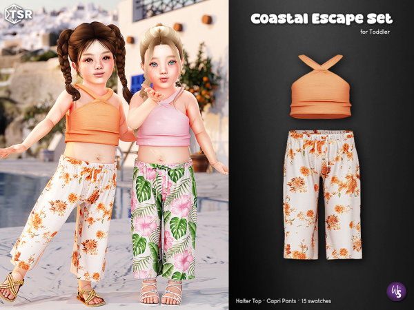 Alpha Coastal Escape Girls Set toddler - The Sims 4 Custom Content
