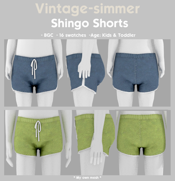 Alpha Alpha Shorts for Kids toddlers simmer by simsfinds - The Sims 4 Custom Content