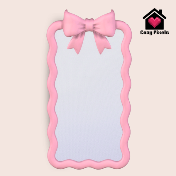 Maxis Match Bow Mirror [Cozy Pixels] by simsfinds - The Sims 4 Custom Content