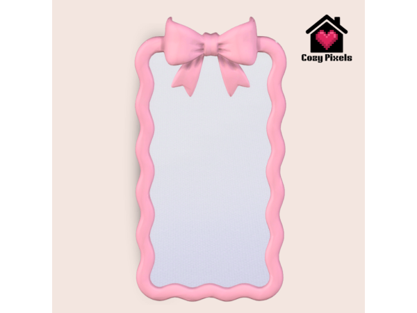 Maxis Match Bow Mirror [Cozy Pixels] - The Sims 4 Custom Content