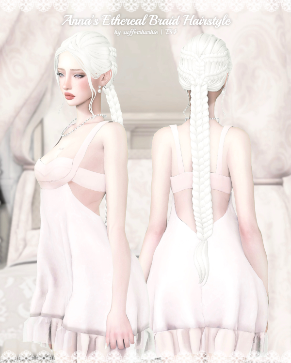 Maxis Match Anna's Ethereal Braid by simsfinds - The Sims 4 Custom Content