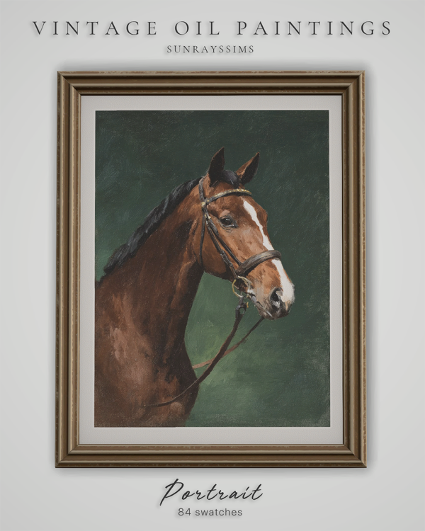 Alpha Vintage Oil Paintings Set by simsfinds - The Sims 4 Custom Content