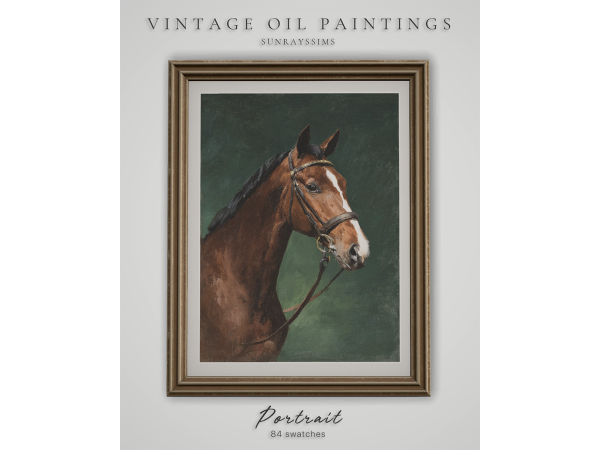 Alpha Vintage Oil Paintings Set by Solarlines - The Sims 4 Custom Content