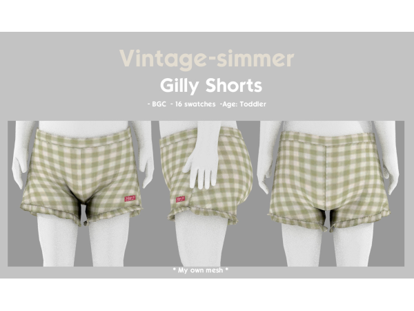 Alpha Gilly Shorts simmer by vintage - The Sims 4 Custom Content