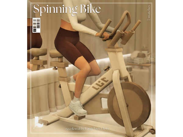 Maxis Match Beige Spinning Bike by LargeTayterTots - The Sims 4 Custom Content