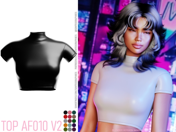 Alpha Top AF010 V2 - The Sims 4 Custom Content