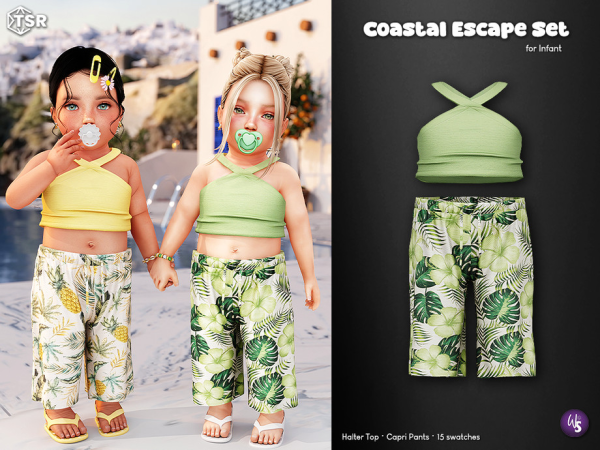 Alpha Coastal Escape Girls Set infant - The Sims 4 Custom Content