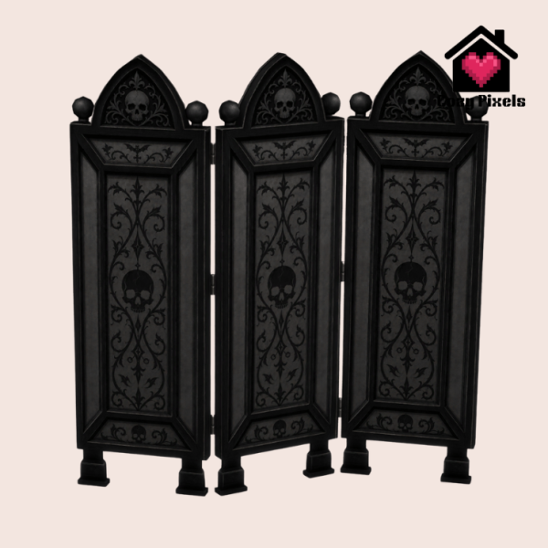 Maxis Match Gothic Privacy by simsfinds - The Sims 4 Custom Content