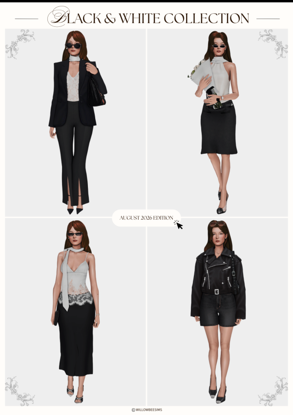 Mix 𝐁𝐥𝐚𝐜𝐤 𝐖𝐡𝐢𝐭𝐞 𝐂𝐨𝐥𝐥𝐞𝐜𝐭𝐢𝐨𝐧 by simsfinds - The Sims 4 Custom Content