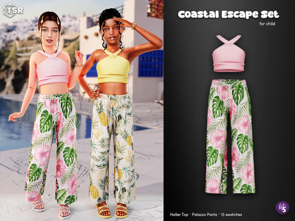 Alpha Coastal Escape Girls Set child - The Sims 4 Custom Content