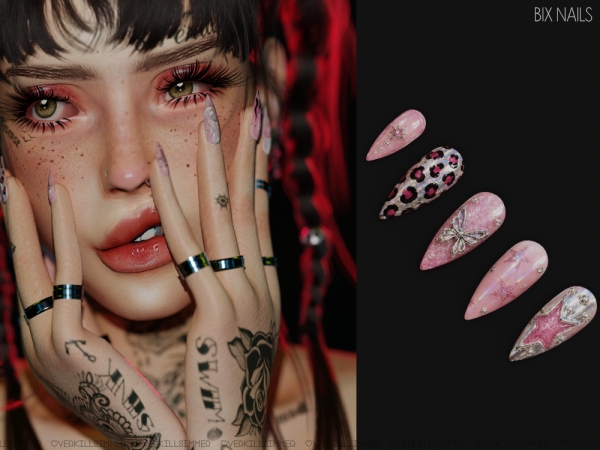 Alpha Bix nails - The Sims 4 Custom Content