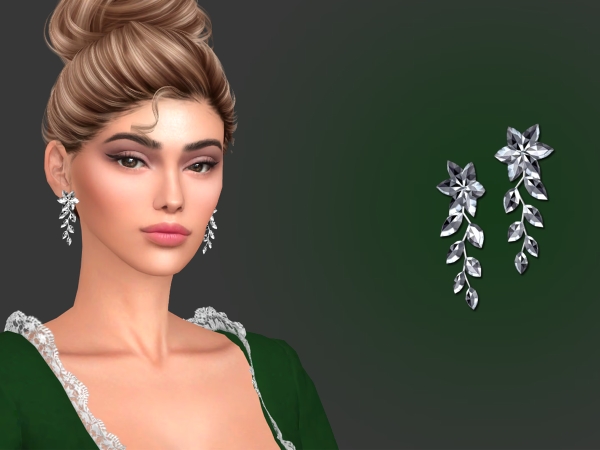 Alpha Grace Earrings - The Sims 4 Custom Content
