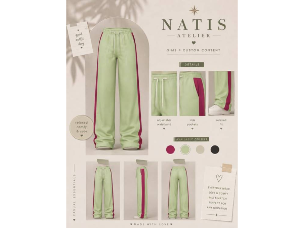 Maxis Match Teen Jogger Pants by natisatelier - The Sims 4 Custom Content