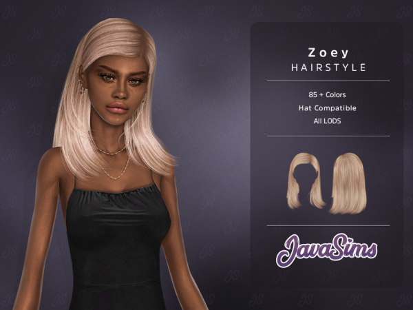Alpha Zoey (Hairstyle) by Ursidxe - The Sims 4 Custom Content