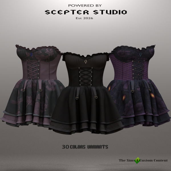 Alpha Willow Corset Set by scepterstudio - The Sims 4 Custom Content