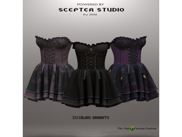 Alpha Willow Corset Set by Scepter - The Sims 4 Custom Content