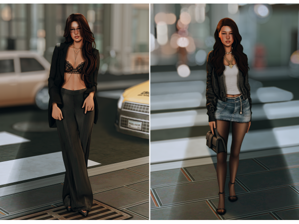 Mix Stroll In The City Lookbook by lunariesimss - The Sims 4 Custom Content