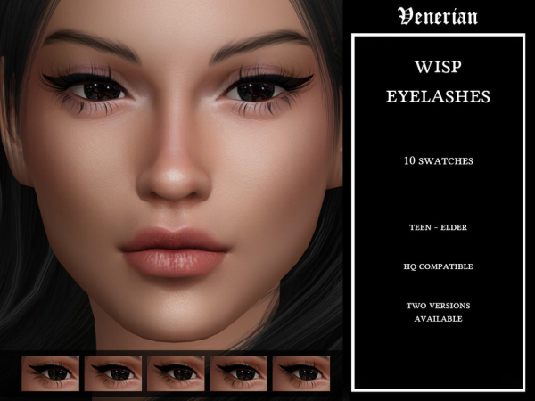 Alpha Wisp Eyelashes by Venerian by Venerian - The Sims 4 Custom Content