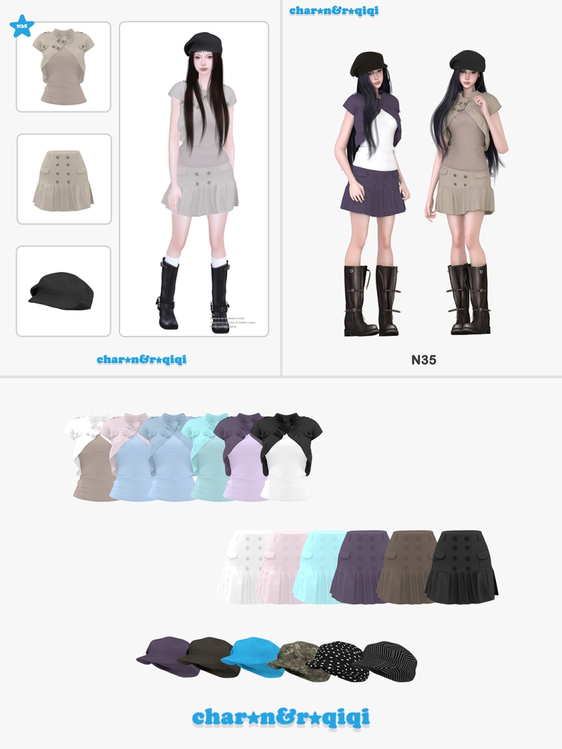 Mix [charonroqiqi]N35 by roqiqi - The Sims 4 Custom Content