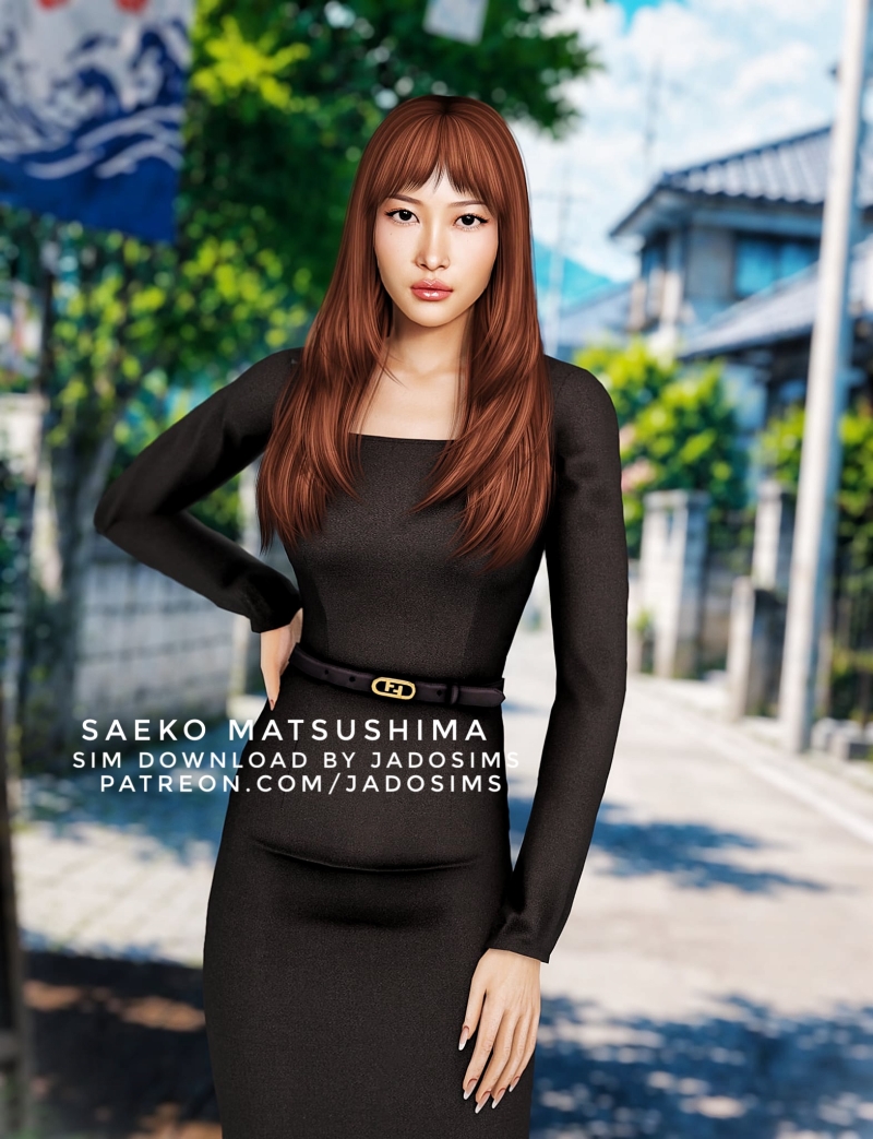 Alpha Saeko Matsushima (Sim Download) by shopwithflynnn - The Sims 4 Custom Content