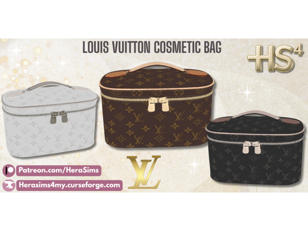 Alpha Louis Vuitton cosmetic bag - The Sims 4 Custom Content
