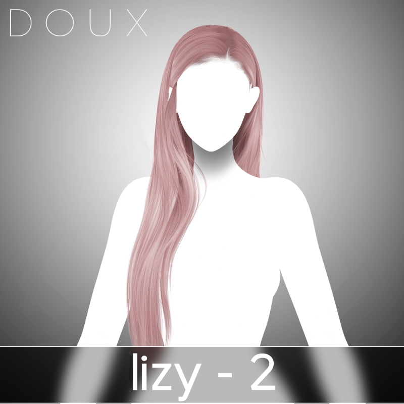 Alpha DOUX Lizzy Hairstyle Left Version by douxhair - The Sims 4 Custom Content
