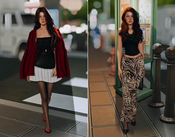 Mix Stroll In The City Lookbook by simsfinds - The Sims 4 Custom Content