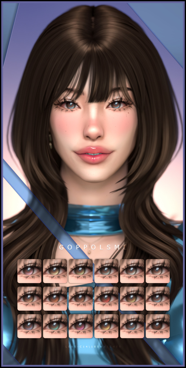 Alpha GPME GOLD CONTACT LENS C15 by simsfinds - The Sims 4 Custom Content